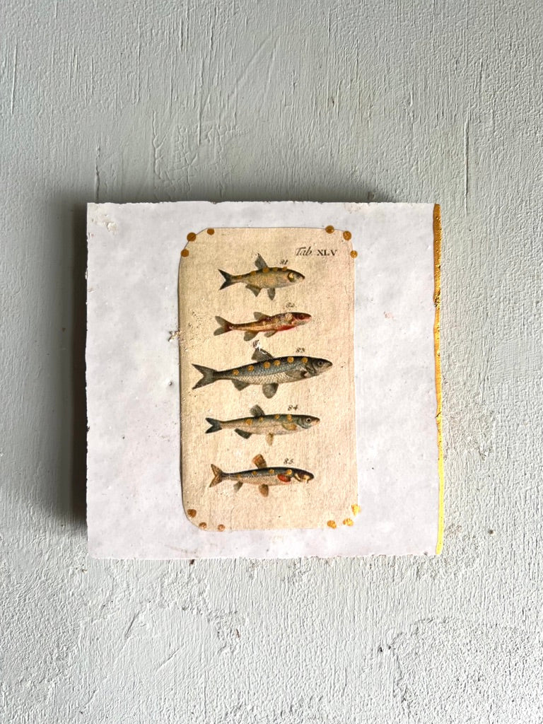 kleines Fliesenbild "Fischfamilie"