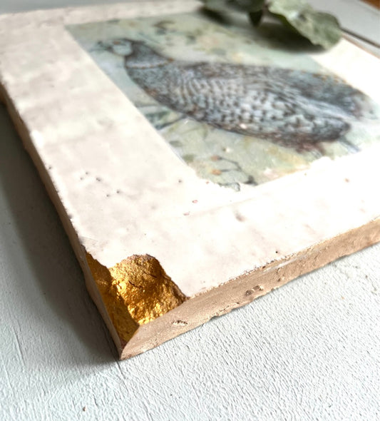 großes Fliesenbild "Rebhun"