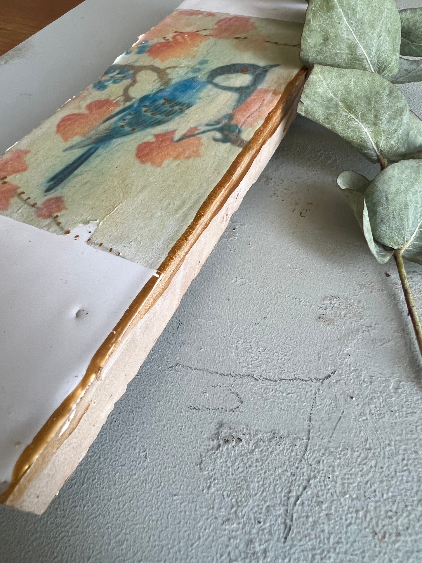 mittleres Fliesenbild "Blaumeise "