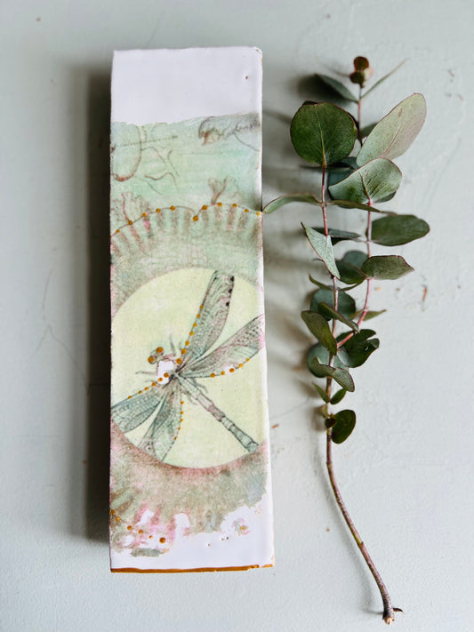 mittleres Fliesenbild " Pastell Lieblings Libellchen "