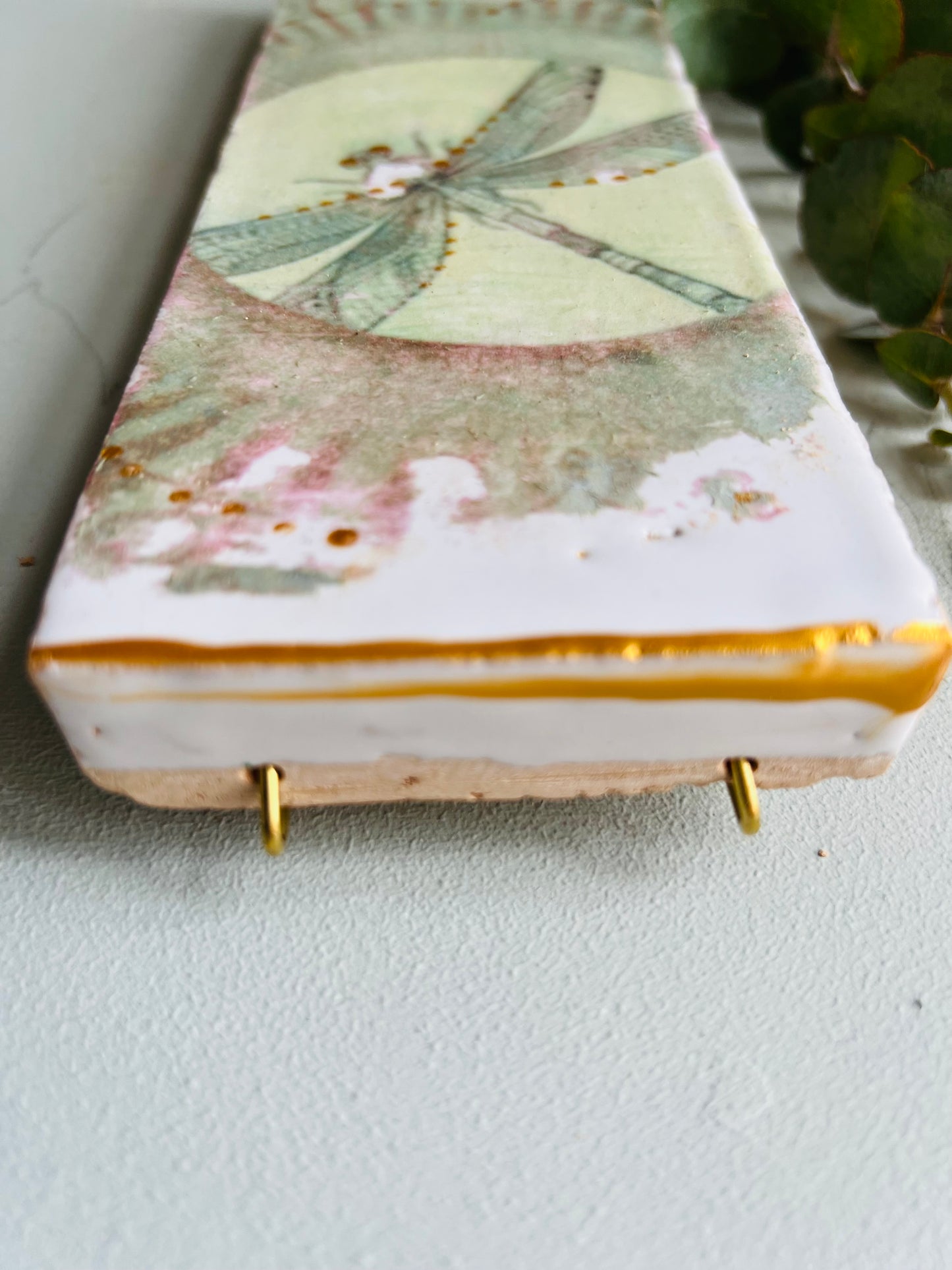 mittleres Fliesenbild " Pastell Lieblings Libellchen "