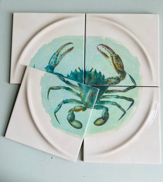 großes Fliesenbild " Lieblings Taschenkrebs "