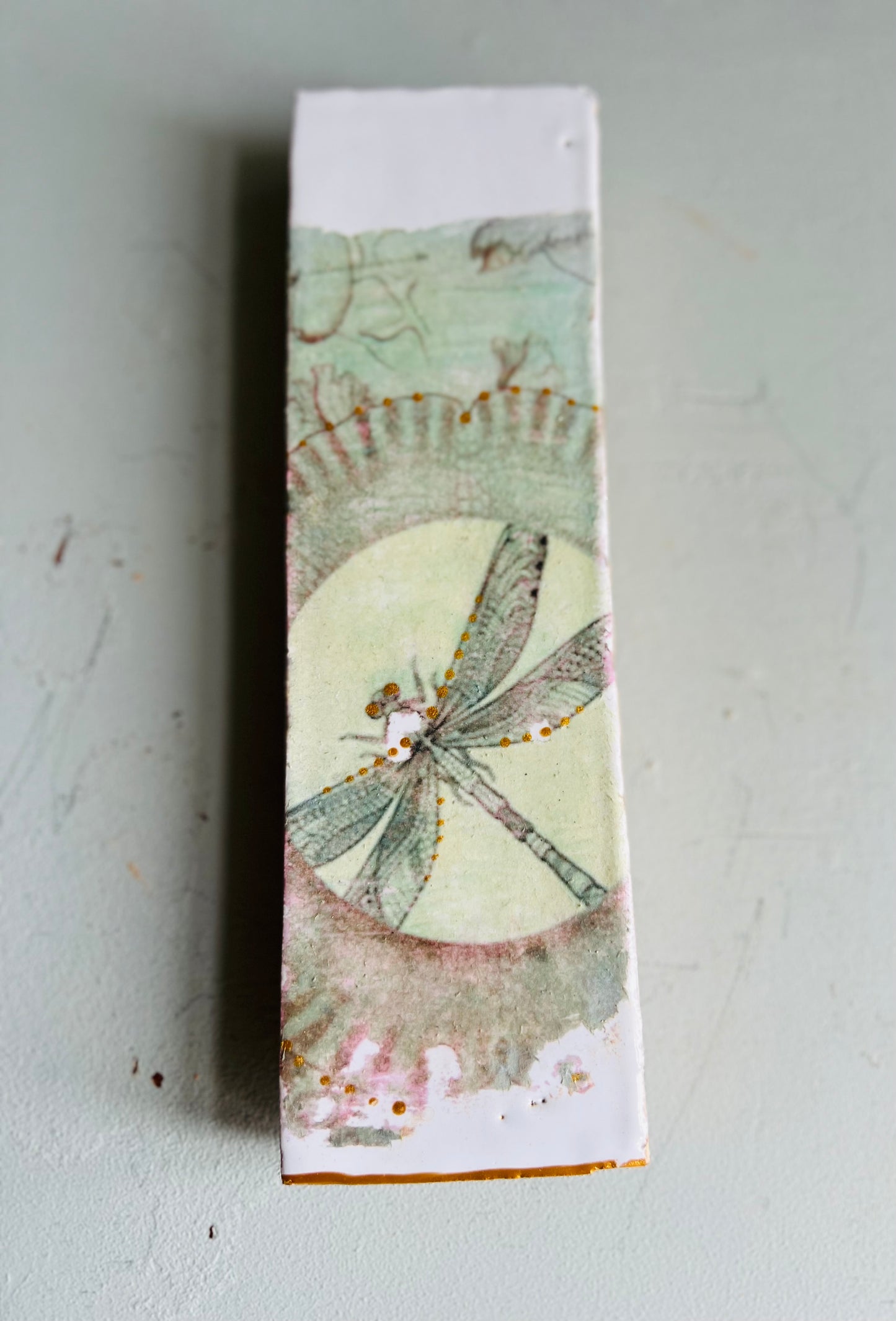 mittleres Fliesenbild " Pastell Lieblings Libellchen "