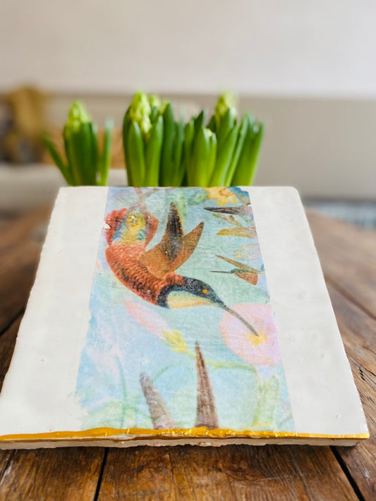 großes Fliesenbild "Kolibri"